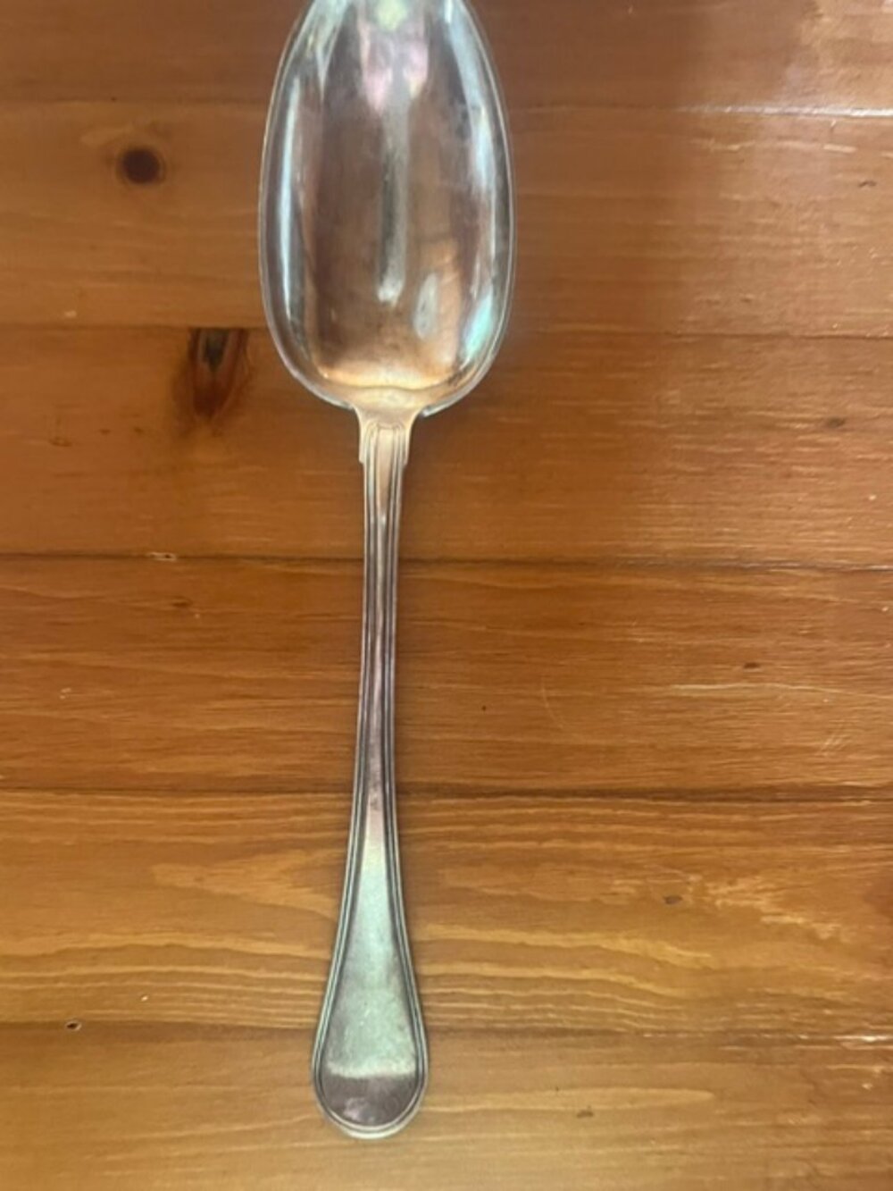 Vintage ALMA Hallmarked Silverplate Serving Spoon 10.75
